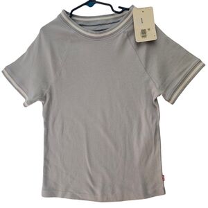 Boys Levis Medium 6/7 Light Blue Short Sleeve Cotton T-Shirt NWT